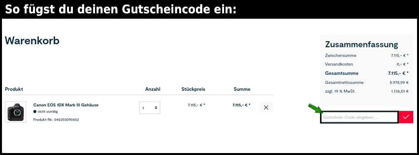 foto-leistenschneider Gutschein einfuegen und sparen schwarz