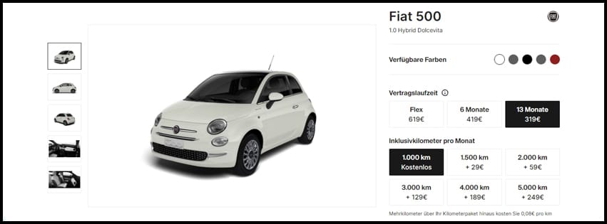 finn.auto gutscheine - bestellung aufgeben