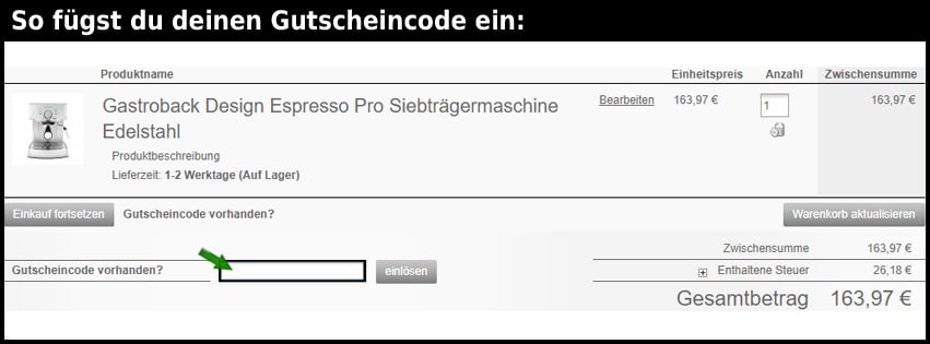 technik-profis.de Gutschein einfuegen und sparen schwarz