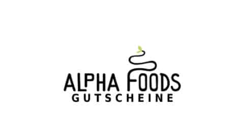 alphafoods Gutschein Logo Seite