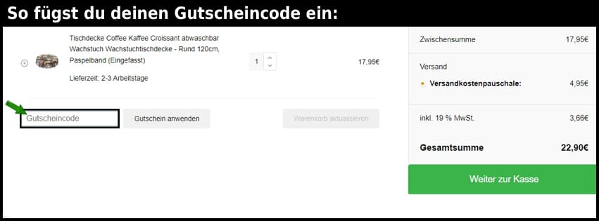 anroshop.de Gutschein einfuegen und sparen schwarz