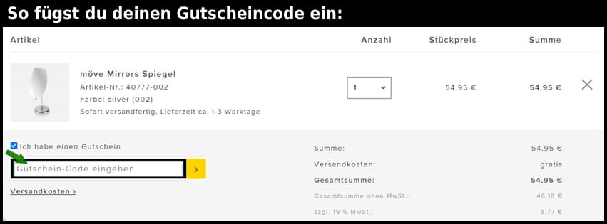 moeve Gutschein einfuegen und sparen schwarz