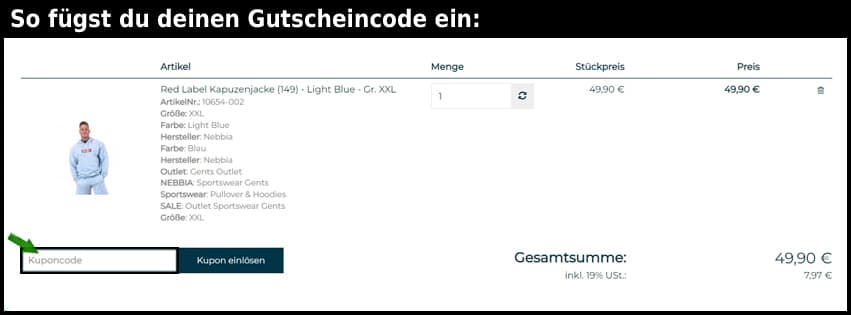 vangelium Gutschein einfuegen und sparen schwarz