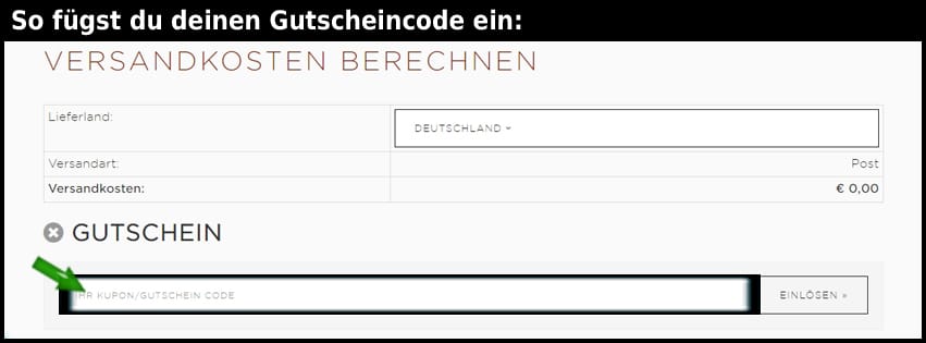 laco Gutschein einfuegen und sparen schwarz