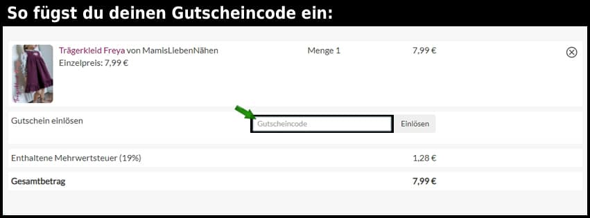 sewunity Gutschein einfuegen und sparen schwarz