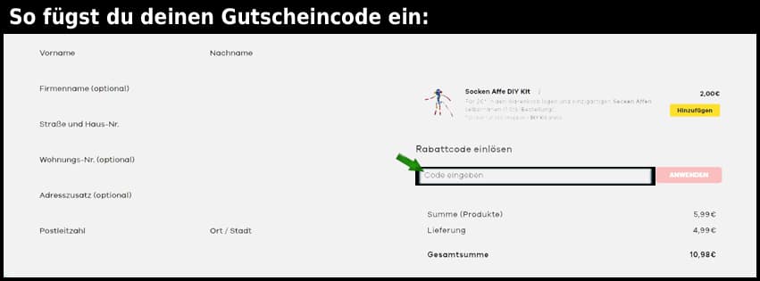 manymornings Gutschein einfuegen und sparen schwarz