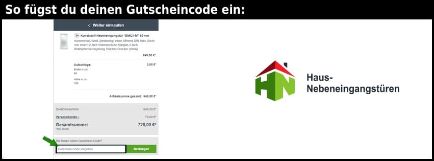 haus-nebeneingangstueren Gutschein einfuegen und sparen schwarz