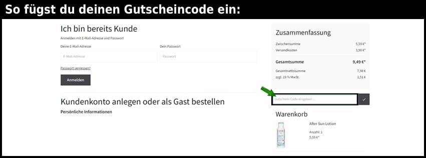 lavera Gutschein einfuegen und sparen schwarz