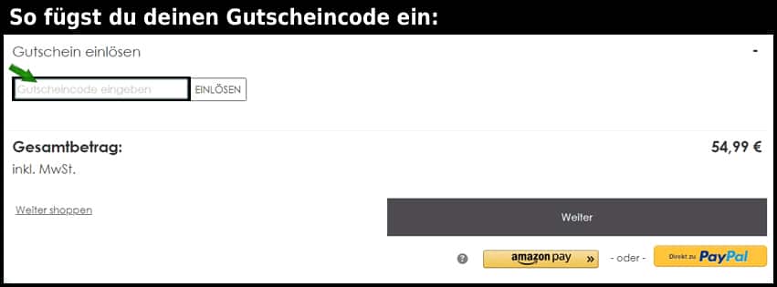 sugarshape Gutschein einfuegen und sparen schwarz