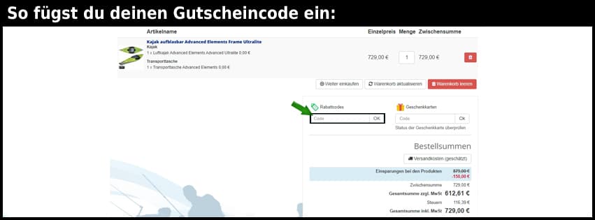 nootica.de Gutschein einfuegen und sparen schwarz