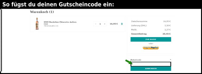 vomfass Gutschein einfuegen und sparen schwarz