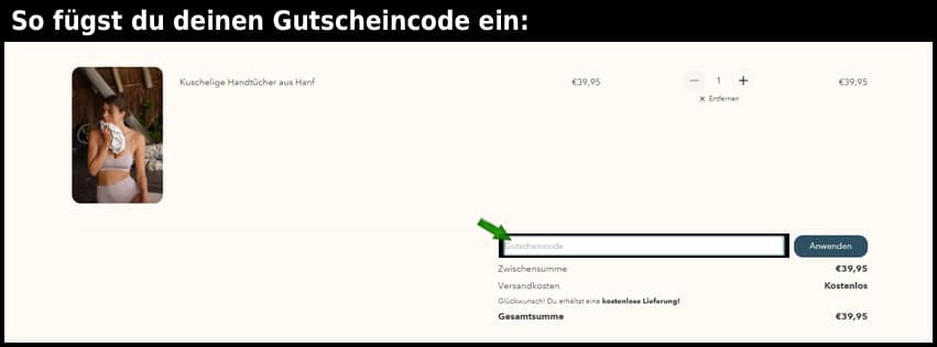 nanahoa Gutschein einfuegen und sparen schwarz