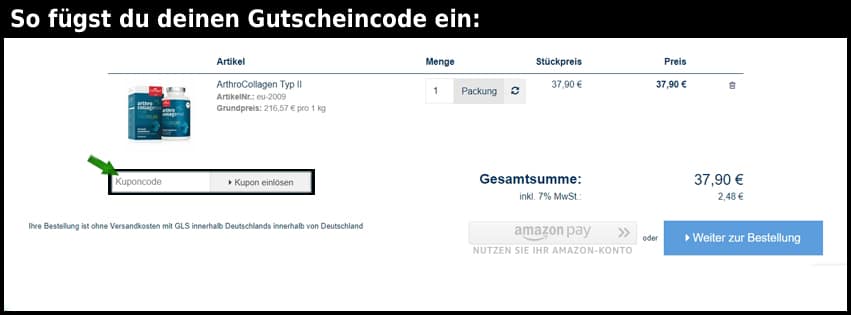 eubiopur Gutschein einfuegen und sparen schwarz