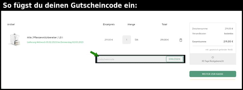 springlane Gutschein einfuegen und sparen schwarz