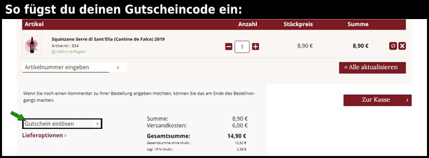 bremerwein Gutschein einfuegen und sparen schwarz