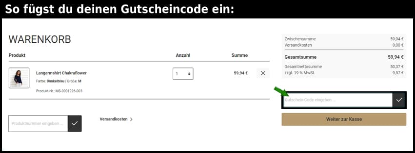 mystationary Gutschein einfuegen und sparen schwarz