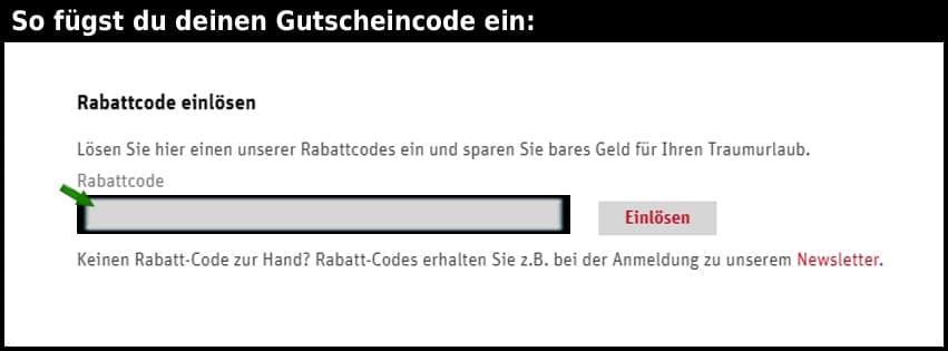 rewe-reisen Gutschein einfuegen und sparen schwarz