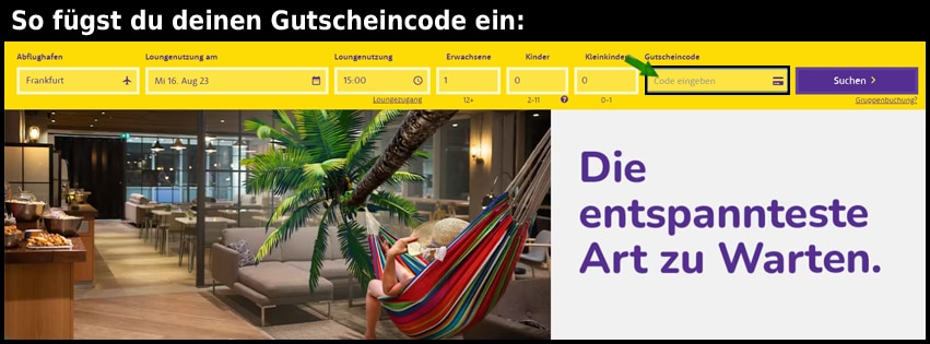 holidayextras Gutschein einfuegen und sparen schwarz