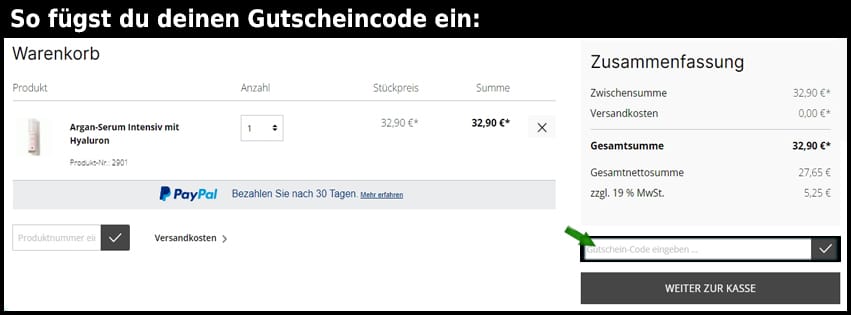 argandor-cosmetic Gutschein einfuegen und sparen schwarz