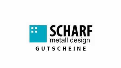 scharf-metalldesign Gutschein Logo Seite