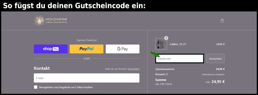 moldawine Gutschein einfuegen und sparen schwarz