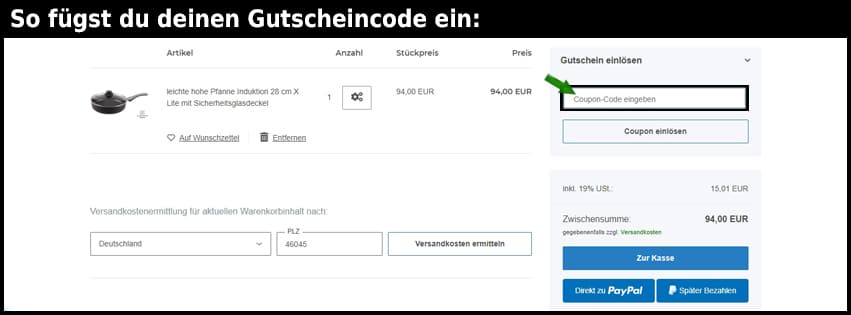 harecker Gutschein einfuegen und sparen schwarz