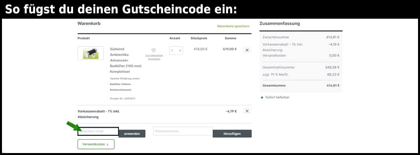 luftbude Gutschein einfuegen und sparen schwarz