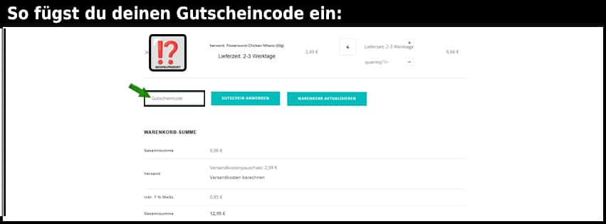 berwork Gutschein einfuegen und sparen schwarz