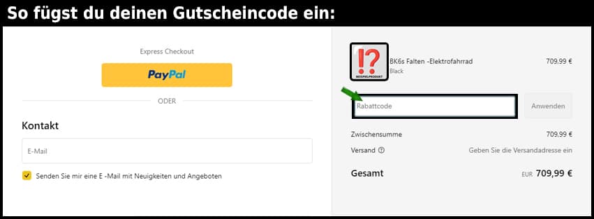 hitway Gutschein einfuegen und sparen schwarz