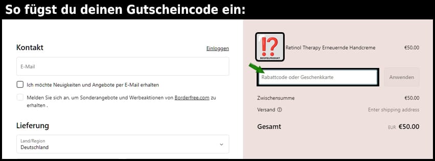 naturelleshop Gutschein einfuegen und sparen schwarz