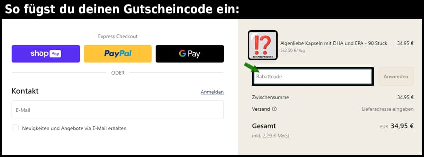 plantoplus Gutschein einfuegen und sparen schwarz