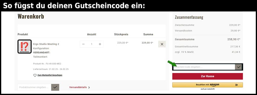 sitwell Gutschein einfuegen und sparen schwarz