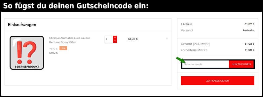 dermaceutics Gutschein einfuegen und sparen schwarz