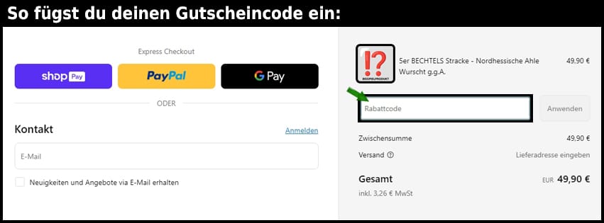 fleischerei-bechtel Gutschein einfuegen und sparen schwarz