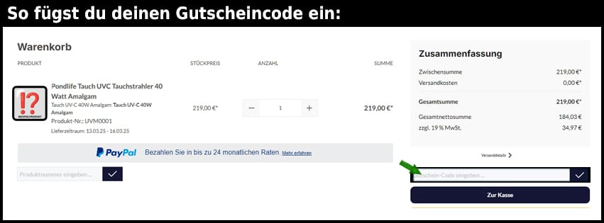 hanako-koi Gutschein einfuegen und sparen schwarz