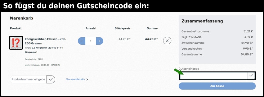 papafrost Gutschein einfuegen und sparen schwarz