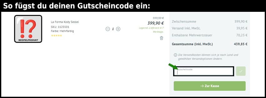piolo Gutschein einfuegen und sparen schwarz