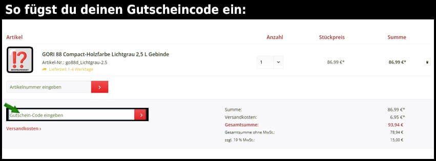 lackundfarbe24.de Gutschein einfuegen und sparen schwarz