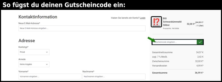 pamath Gutschein einfuegen und sparen schwarz