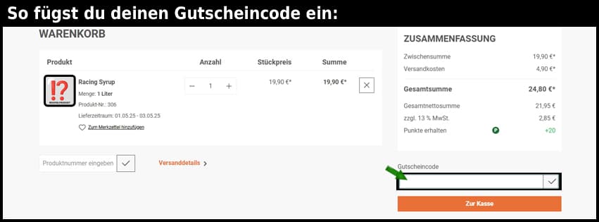 sanovet Gutschein einfuegen und sparen schwarz
