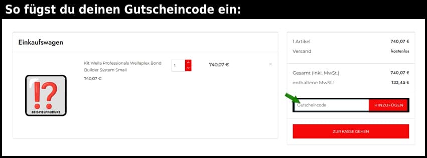 hautebeauty Gutschein einfuegen und sparen schwarz